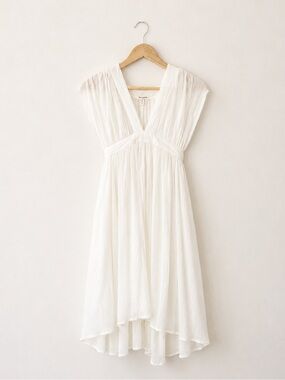 Billabong Secret Lives Dress White Tie Waist Size Small